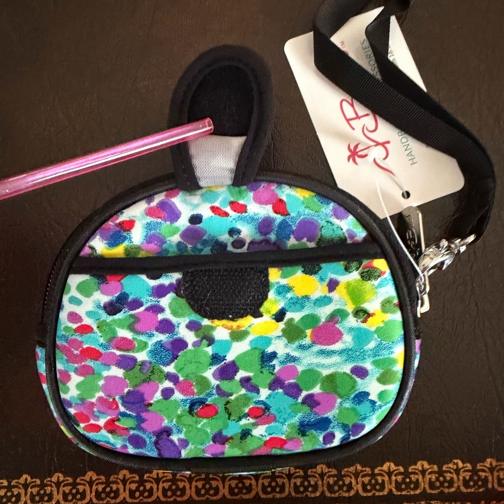 BEACH 🌊 Handbags Neoprene "Scuba" Hand Bag – Vibrant Dot Multi-Color - Picture 5 of 9